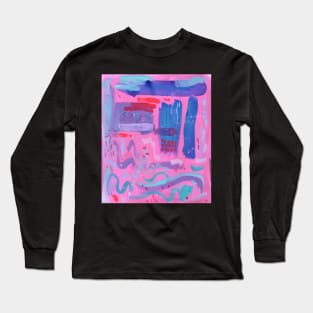 Neon Pink Party Long Sleeve T-Shirt